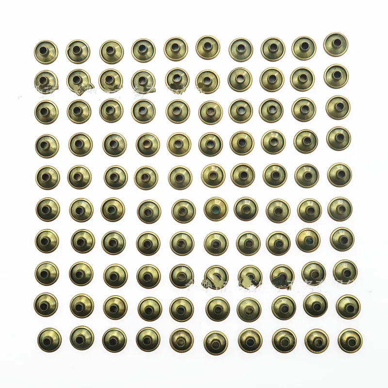 100Sets 5-10mm Metal Double Cap Rivets Stud Round Nail Rivet For Leathercraft Accessories Repair Shoes Bag Belt Clothing Garment