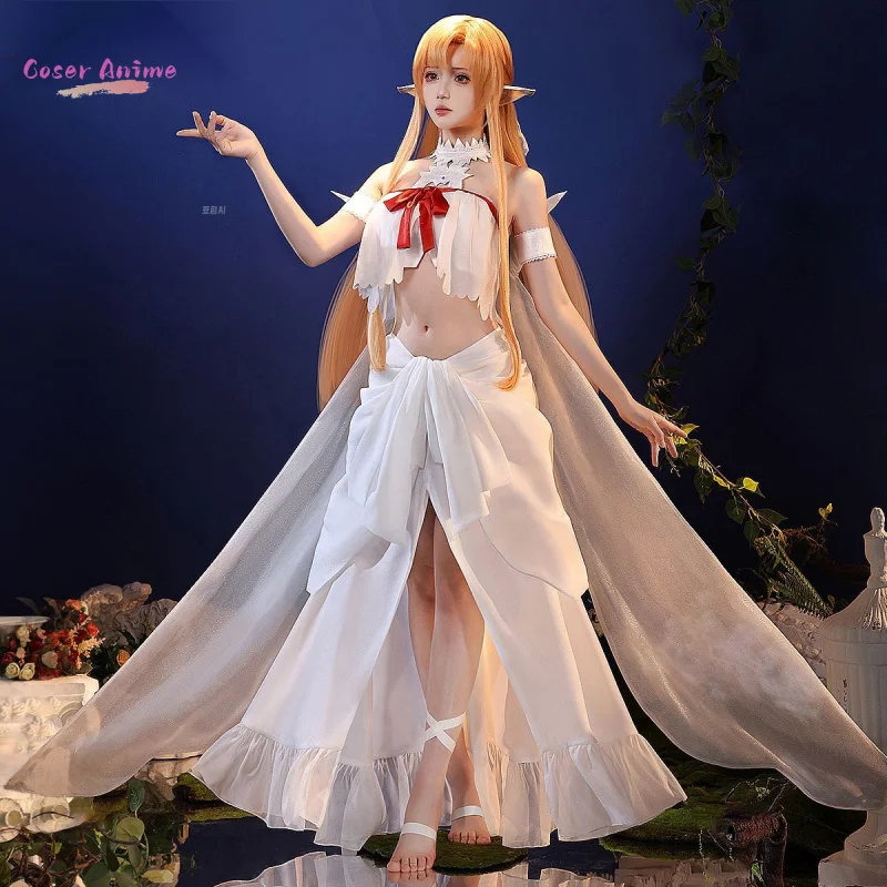 【Coser】Yūki Asuna/Yuuki Asuna disfraz de Cosplay juego espada arte uniforme en línea fiesta de Halloween para mujeres hombres accesorios de Carnaval