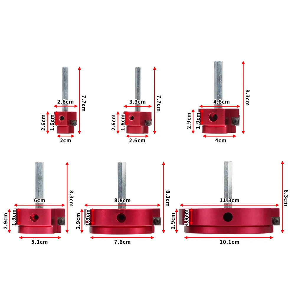 PPRK6 6 Pcs Plastic Pipe Fitting Reamer Contains PPR75/100/150/200/300/400 For into Standard 1/2\