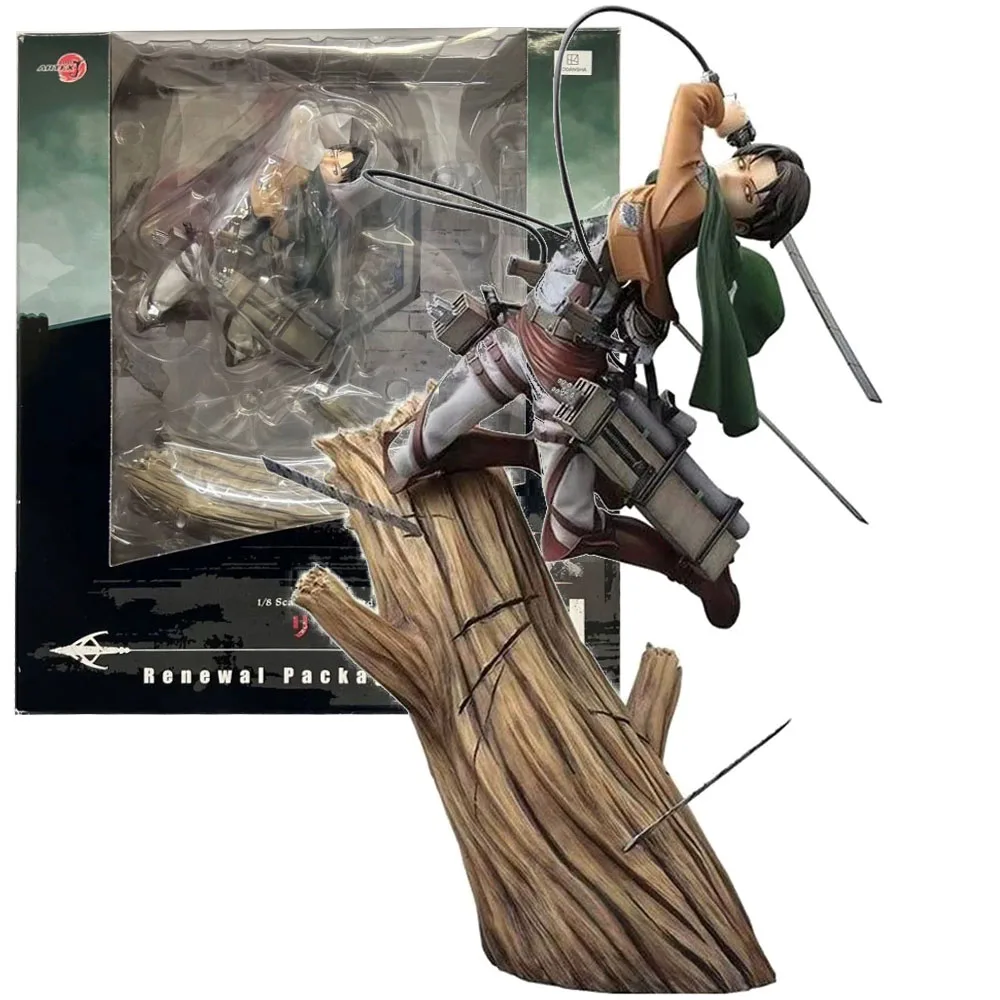 20CM Levi Ackerman Figure Anime Attack On Titan Proportion Fighting Cool Animation Model Toy Gift Collection Ornaments PVC