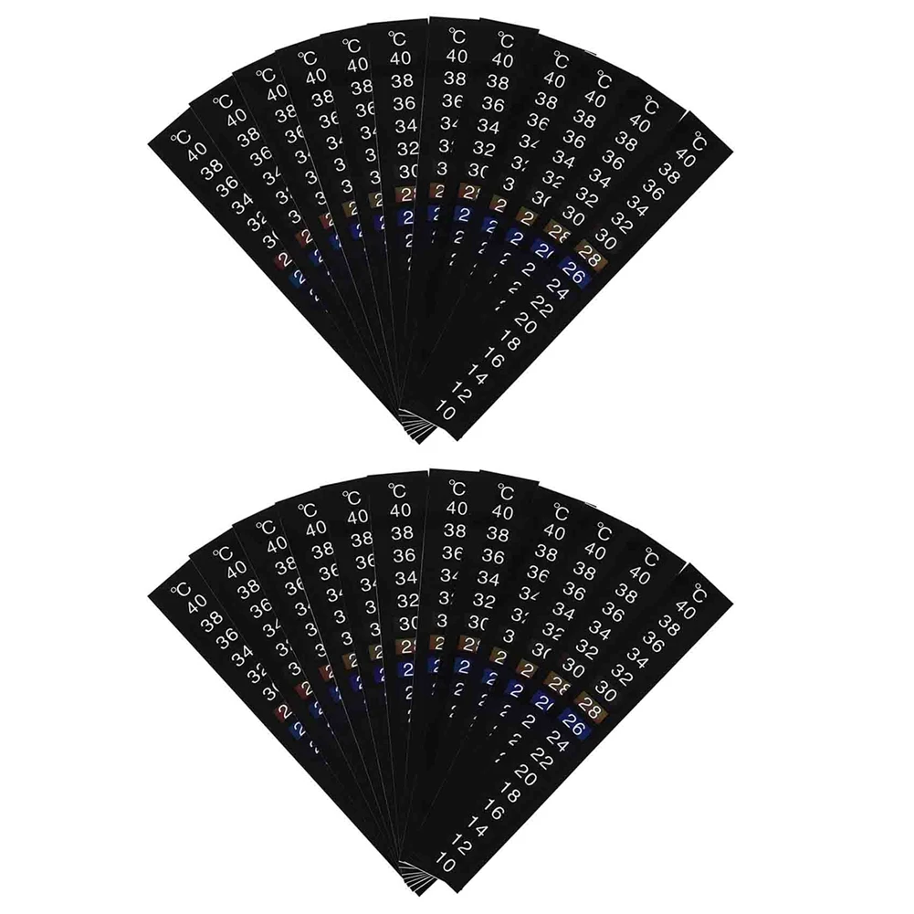 ABJO-24Pcs Portable Fish Tank Aquarium Stick-On Thermograph Temperature Measure Celsius Thermometer Sticker