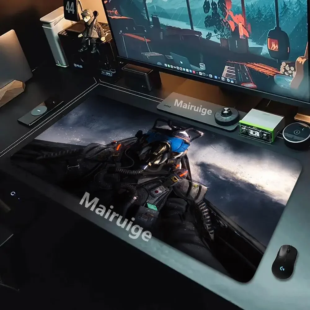 Fighter Pilot Mauspad, groß, für Computer, Büro, Spiel, Tischsets, XXL, Gummi, rutschfest, Gaming-Tastatur, Mauspads, XL, lange Schreibtischunterlagen