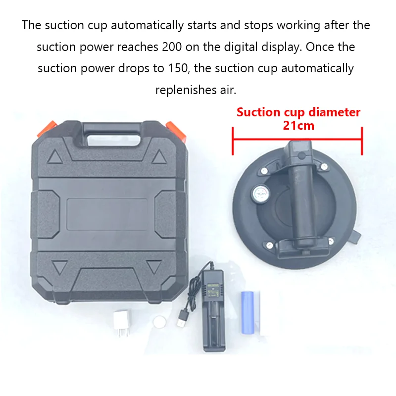 Industrial Vacuum Glass Sucker Tiling Tools Electric Tile Suction Cups Lifter for Large Format Ceramic Granite Lifting
