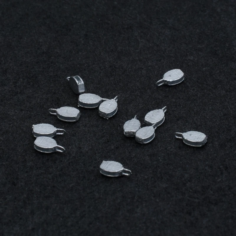 12PCS Single Groove Pulley Model Kit for Miniature Ship/Boat Metal Silver Round Wheel Pulleys DIY Handmade Block Tackle Parts