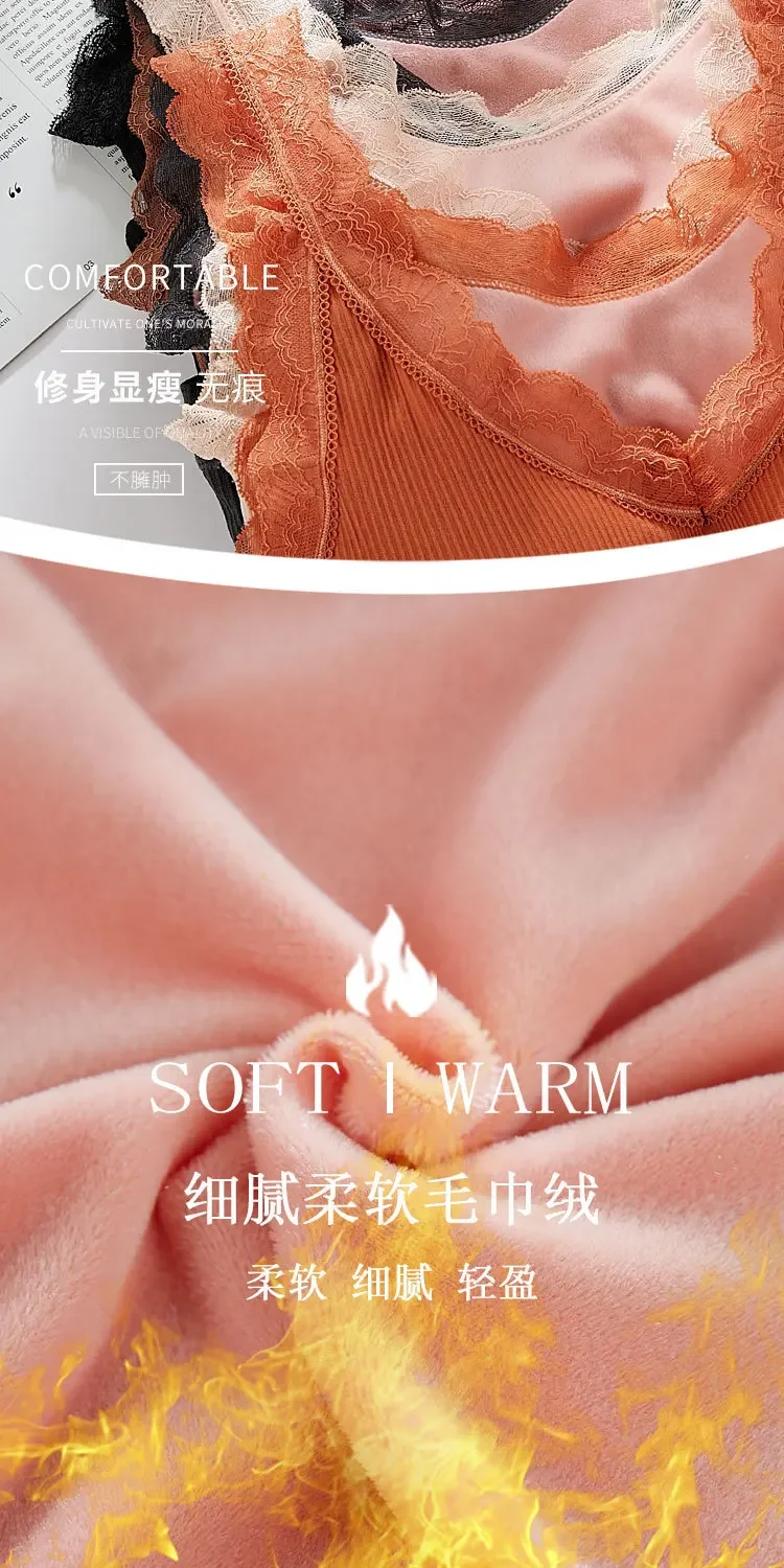 40-90 kg Plus Size Thermo-Unterwsche Damen Samt Spitze V-Ausschnitt Sexy  Slim Warm Weste Camisole Baumwolle Tank Tops 1.000 Magaectura -  AliExpress 200574005
