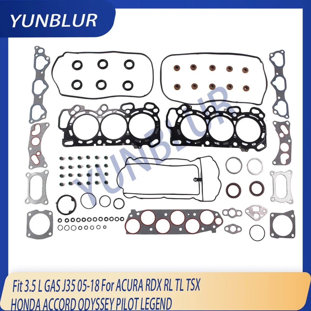 

Engine Parts Cylinder Head Full Gasket Set Kit Fit 3.5 L GAS J35 05-18 For ACURA RDX RL TL TSX HONDA ACCORD ODYSSEY PILOT LEGEND
