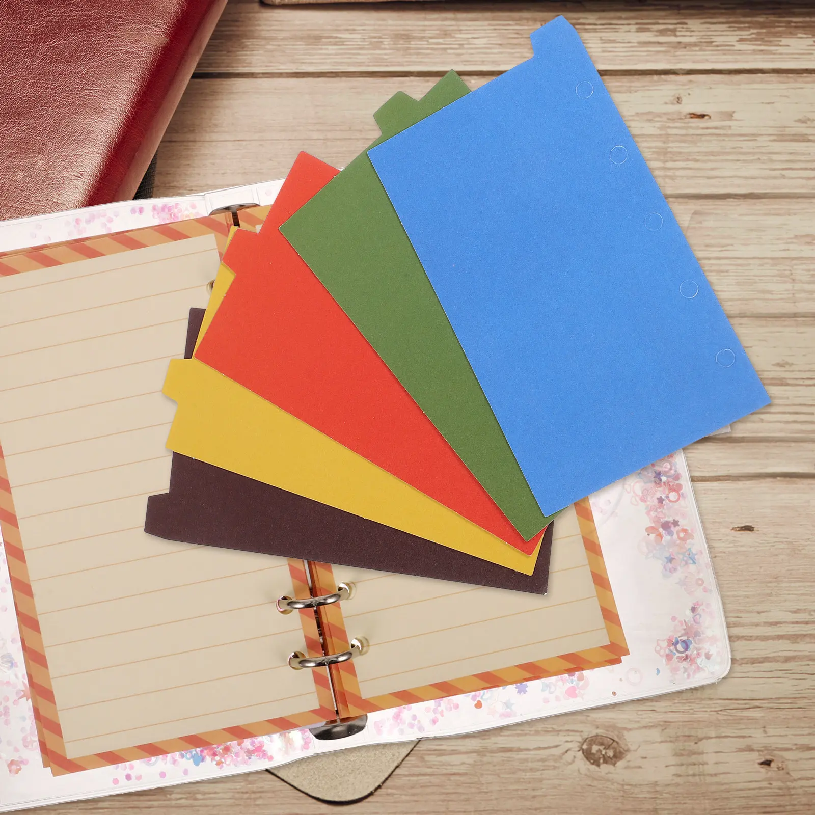 

2 Sets Paper Binder Dividers Index Tabs Office Notebook Loose Leaf Page Markers School Folder Dividers Notepad Divider Tabs