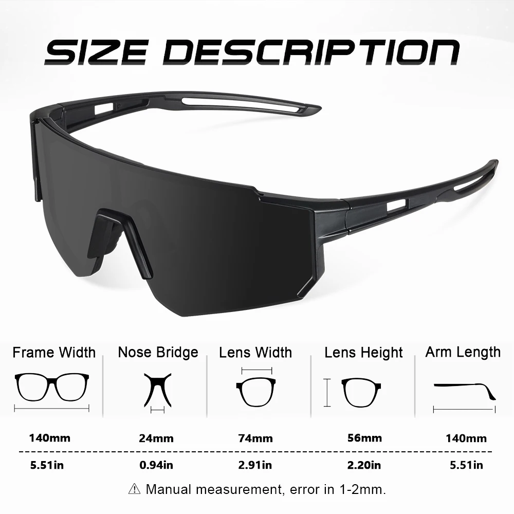 CRIXALIS 3Pcs Sport Sonnenbrille Für Männer Spiegel Für Laufen Fahrrad Radfahren Gläser Klettern Gläser Brillen Frauen Brille UV400 – Detail 4