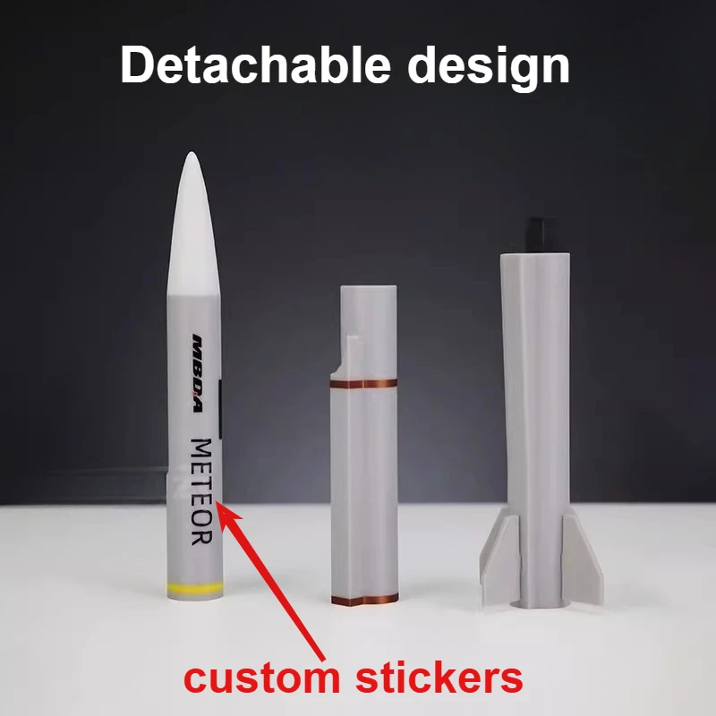 3D Printed European Meteor Air-to-air Missile Model Static No Functional Military Fans Collection Ornament Manual Assembly Model