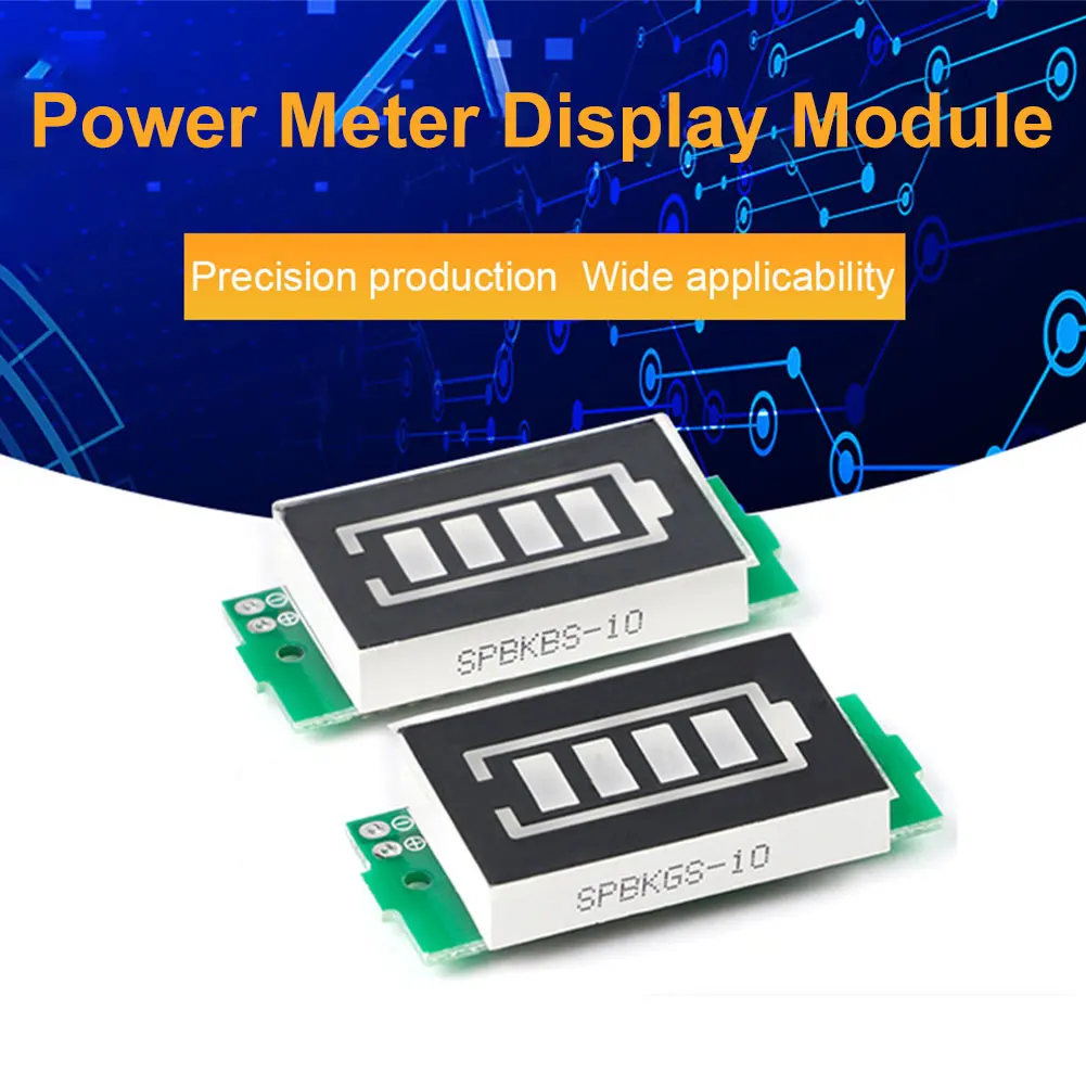 1/2/3/4/6/7/8S Lithium Battery Capacity Indicator Module LED Display Lithium Battery Level Indicator 4 Sections 3-34V 5mA