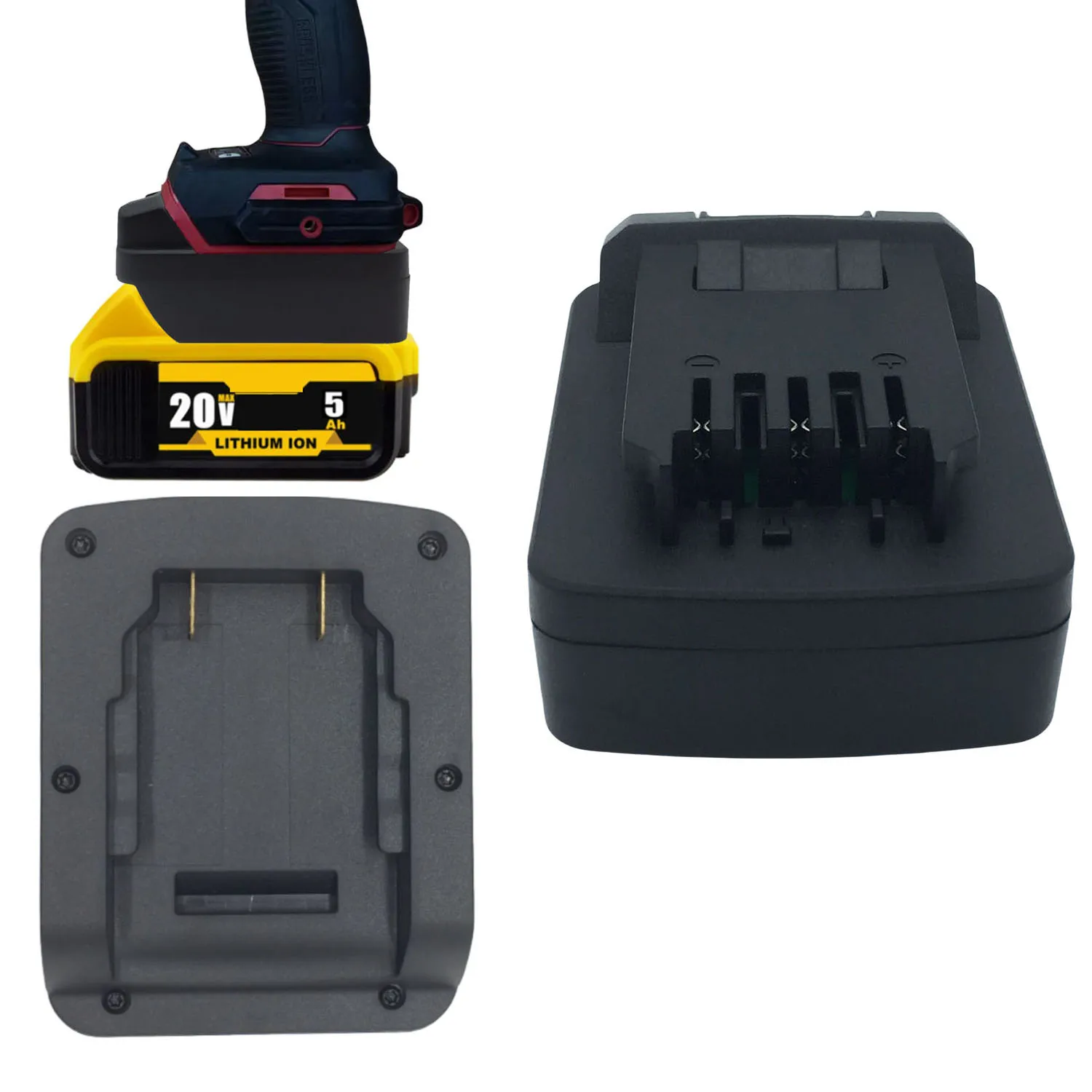 แบตเตอรี่อะแดปเตอร์แปลงสําหรับ DCB205 DCB200 18V แปลงเป็น 20V สําหรับ SKIL แบตเตอรี่ลิเธียมเครื่องมือใช้แบตเตอรี่เครื่องมือ