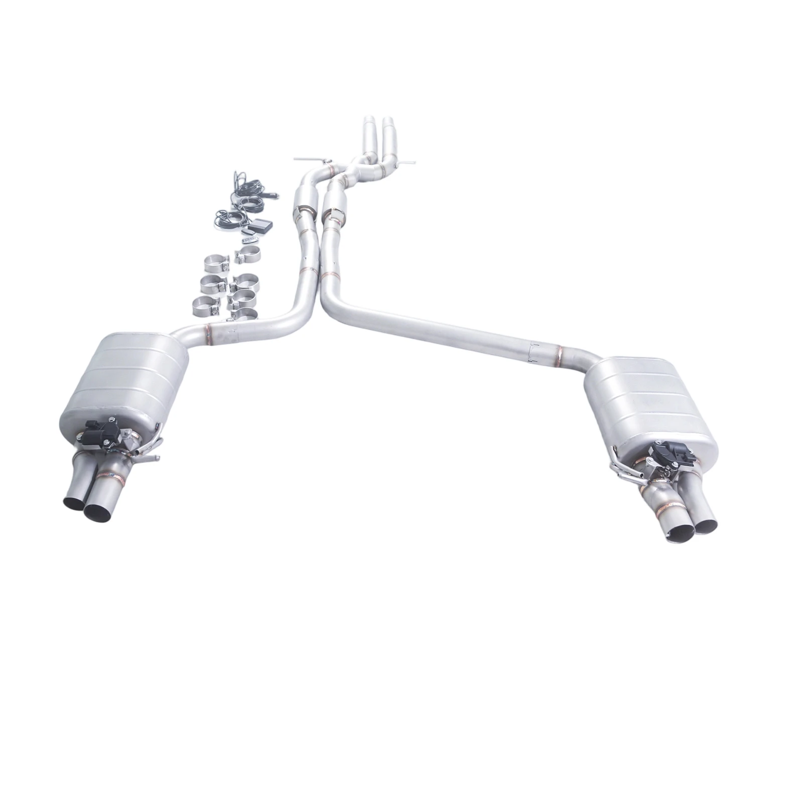 For Applicable to the 2009-2018 Audi A6 C7 2.5L 3.0L Stainless Steel High-permance Mid Rear Exhaust with Mufflers