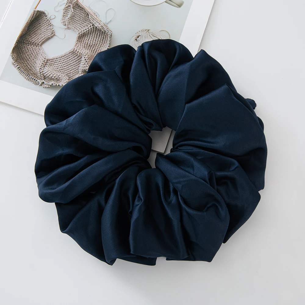 Große Satin-Scrunchies: Übergroße Jumbo-Haargummis für Muslimas, Volumen-Gebende Haarbänder mit Sorgfältiger Verarbeitung – Detail 12
