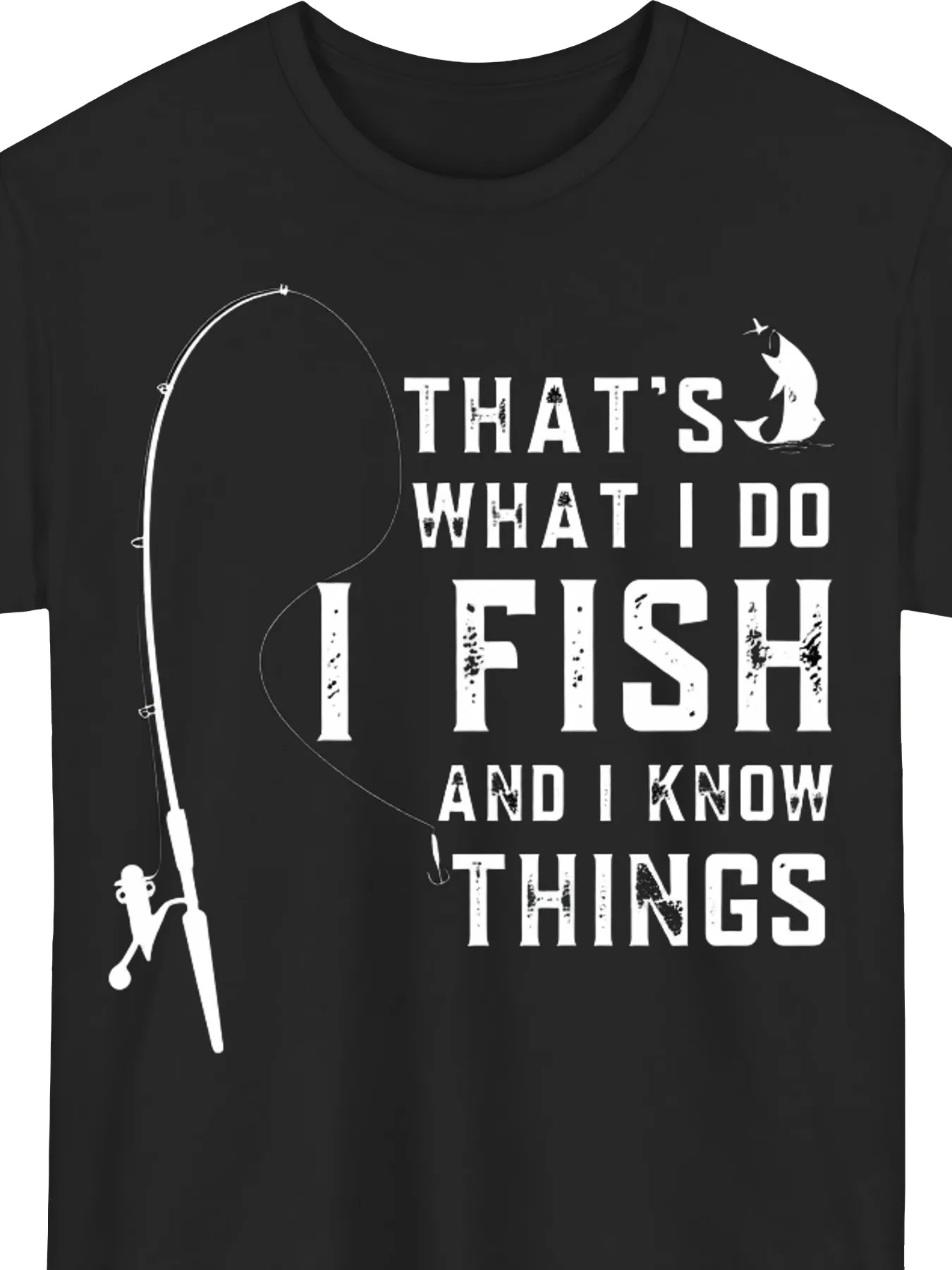Men's Fishing-Themed T-Shirt with the Slogan 