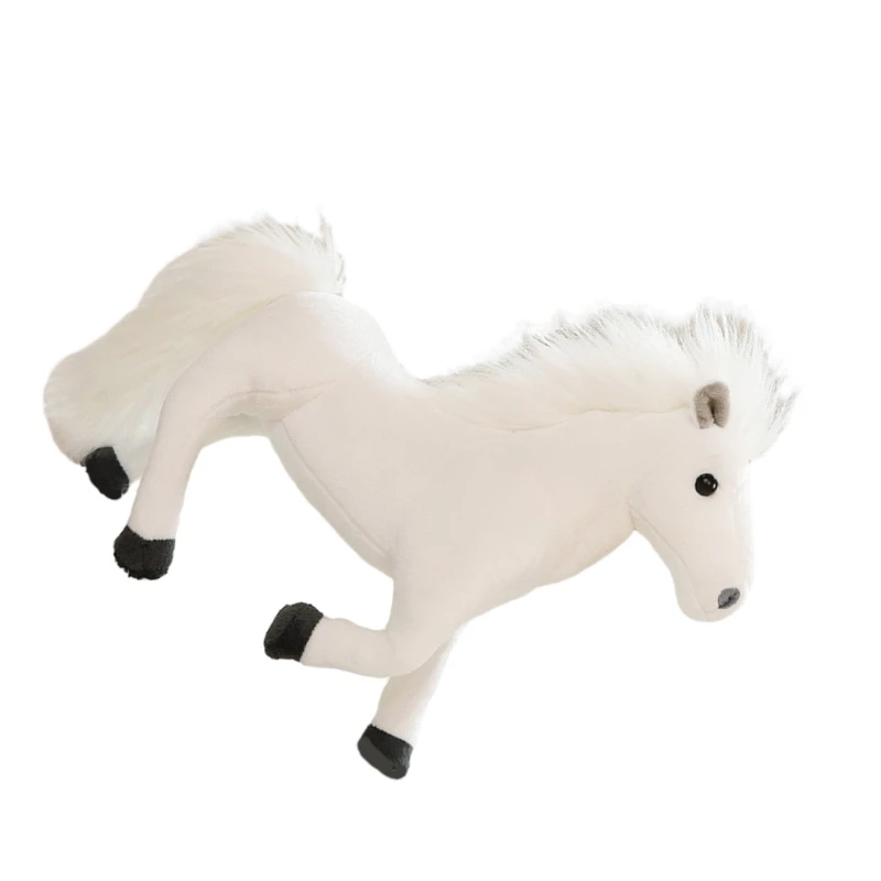 F19F Horse Stuffed Toy Christmas New Year Decoration Handcrafts for Kid