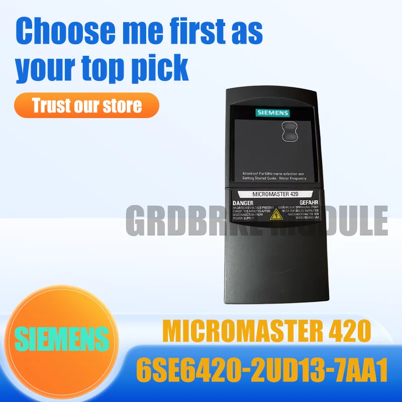 

New Original SIEMENS 6SE6420-2UD13-7AA1 6SE6 420-2UD13-7AA1 MICROMASTER 420 Inverter 0.37kW 400V