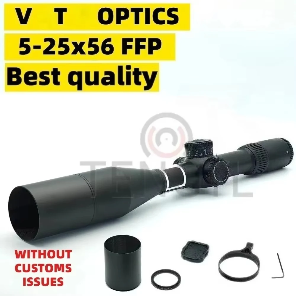 Original VT Optics 5-25X56 First Focal Plane(FFP) Riflescopes EBR-7C (MRAD) Reticle 34mm Tube Nitrogen Gas Throw lever
