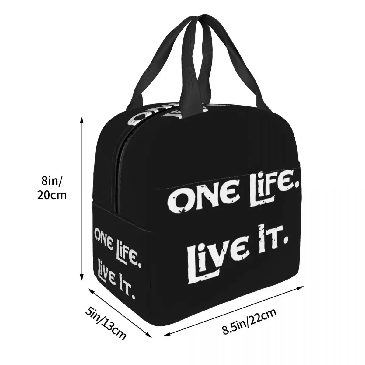 One Life Live It Thermal Insulated Lunch Bags Women Resuable Lunch Container for Work School Travel Multifunction Food Box