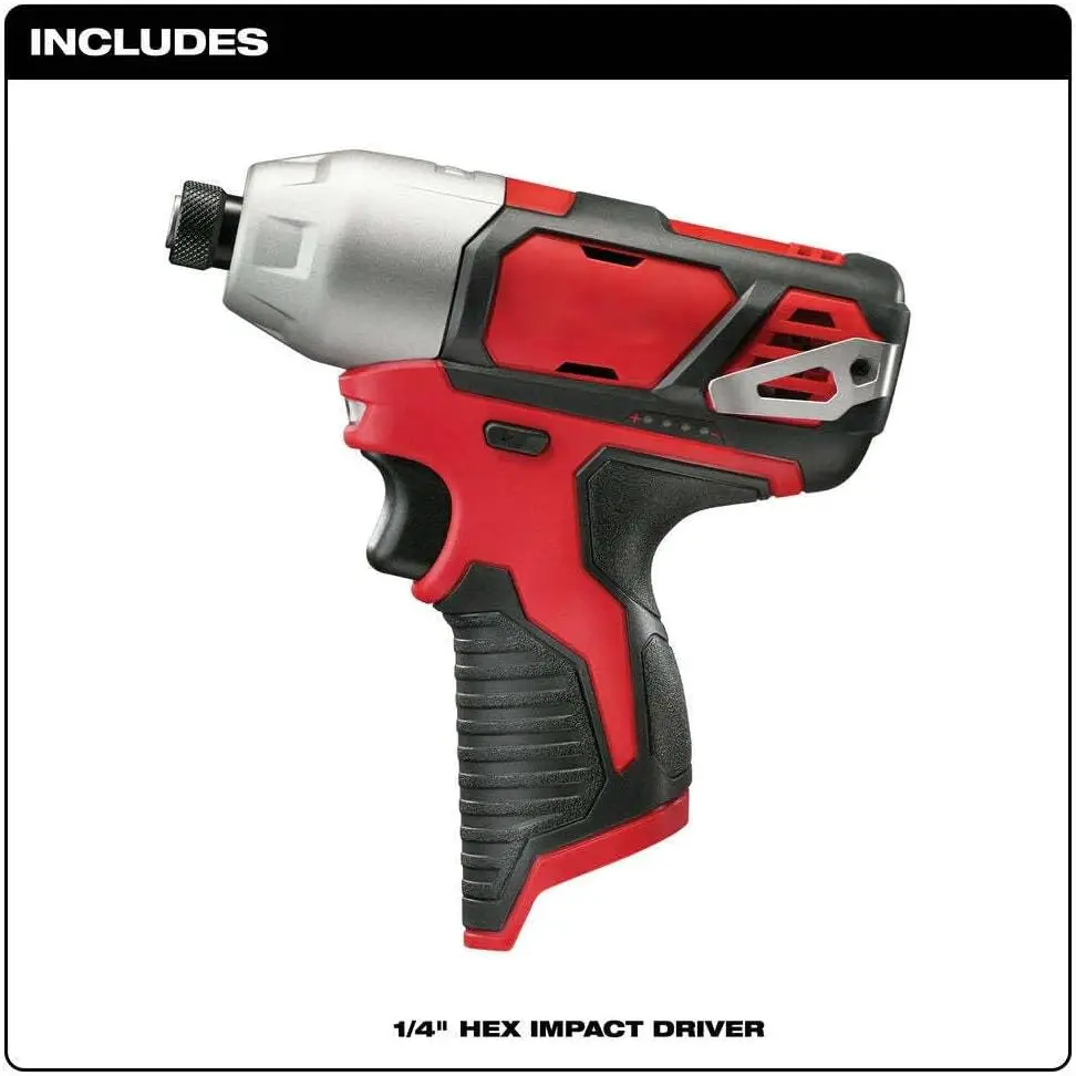 Imagem -04 - Serve para Milwaukee 246220 M12 12v de Polegada Hex Impact Driver com Clipe de Cinto Ferramenta Nua