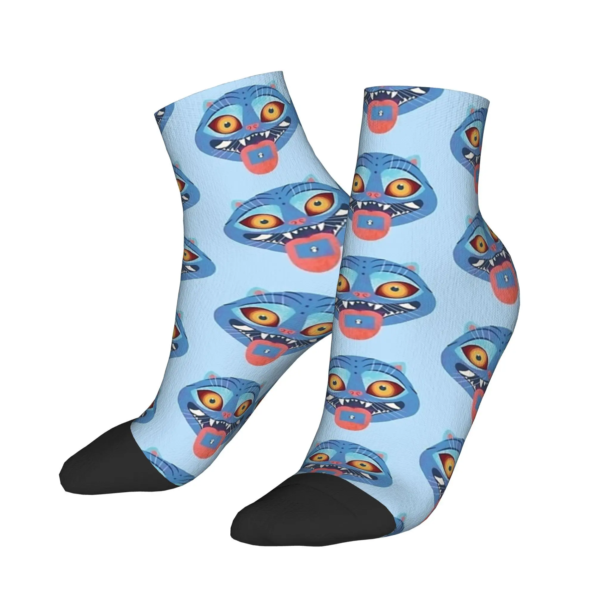 

Cute Blue Tiger K Pop Demon Hunters Ankle Socks Novelty Soft Casual Socks Summer Outdoor Sports Design Anti Slip Sock For Men