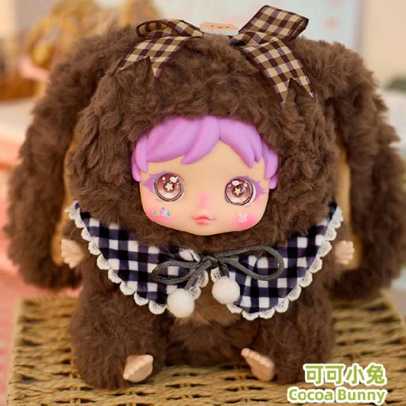 Originale Amy Furry Little Rabbit Series Scatola cieca in peluche Simpatico fiocco bambola morbida orecchie lunghe Ornamento da tavolo Regalo a sorpresa Scatola misteriosa