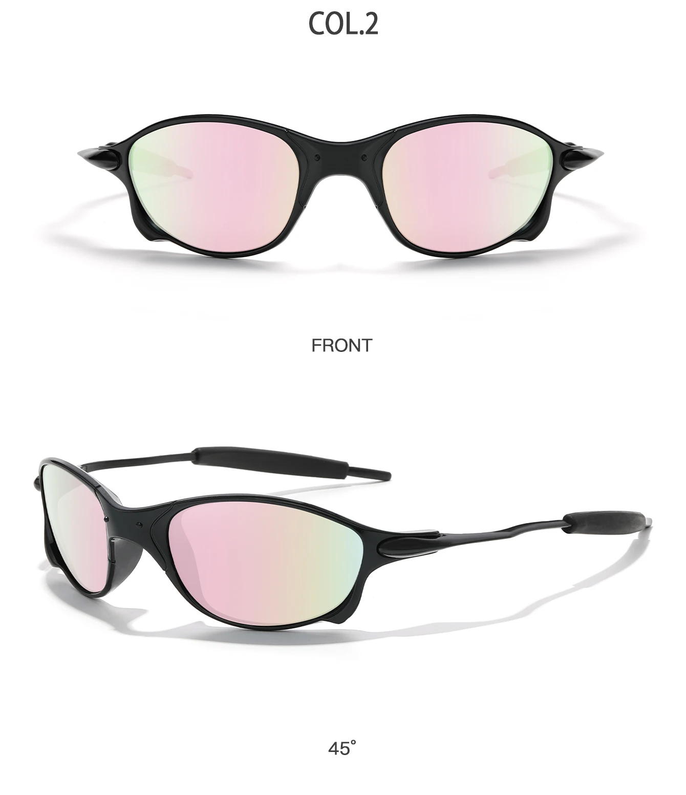 Polarisierte Sonnenbrille für Männer und Frauen, Metallrahmen-Brille mit UV-Schutz für Outdoor-Sportarten, Radfahren, Laufen, Wandern, Fahren – Detail 4