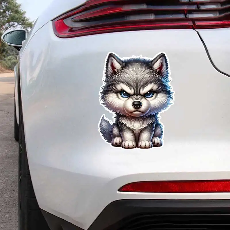 Angry Wolf Car Sticker Waterproof Vinyl Decal on Bumper Rear Window Laptop Self-adhesive Decal For Car Accessories Y941