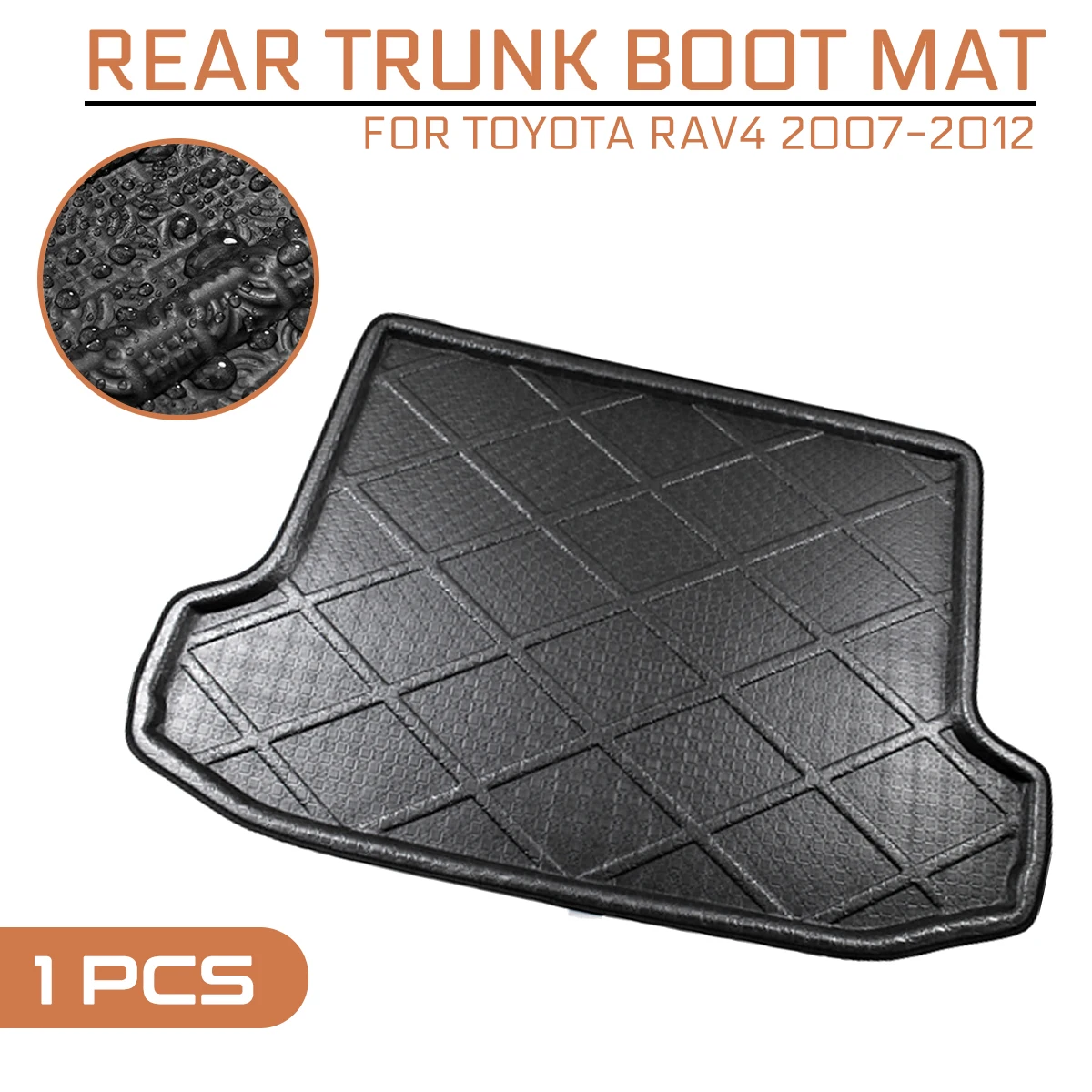 

For Toyota RAV4 2007 2008 2009 2010 2011 2012 Car Floor Mat Carpet Rear Trunk Anti-mud Cover