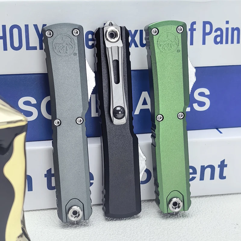 

Микро-нож Ultratech OTF с лезвием D2, карманный нож TECH Gen III, для активного отдыха и кемпинга, с рукоятью из алюминия T6061, инструменты EDC