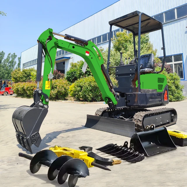 Small excavator 0.8 tons 2 tons garden agricultural bucket teeth small skid steer loader and excavator