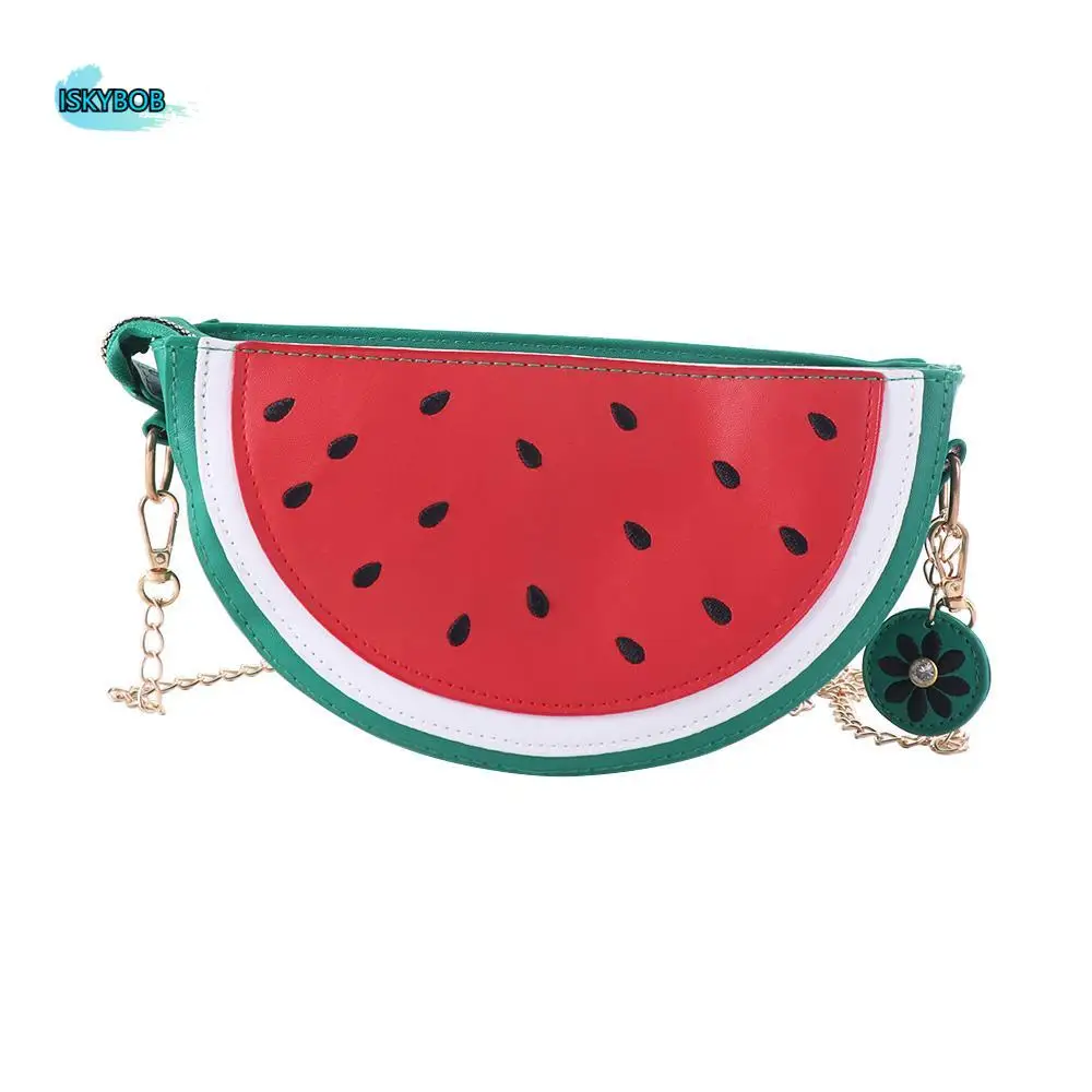 

Sweet PU Leather Fruit Handbag Shopping Phone Lemon Shoulder Bag Creative Underarm Bag Watermelon Bag Streetwear