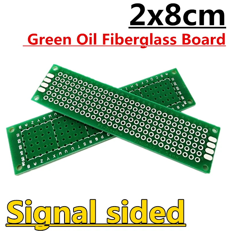 Placa de circuito impreso Universal, 2x8cm, 2x8cm, 2x8, señal cara, 2x8, placa de pruebas de doble cara, prototipo PCB diy, 5 uds./lote
