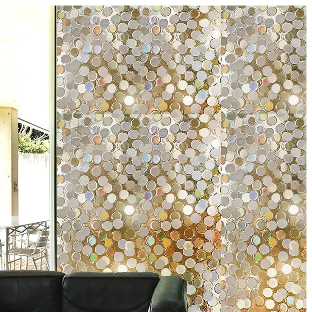 

Glitter Dot Sequins Glass Film 45x100cm PVC Static Window Film for Bedroom Office Kitchen Decorative Window Decals