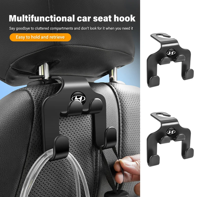 Car Seat Back Hook Phone Hanger Headrest Hanging Bag Storage For Hyundai Ioniq Sonata Elantra Solaris Creta Accent SantaFe