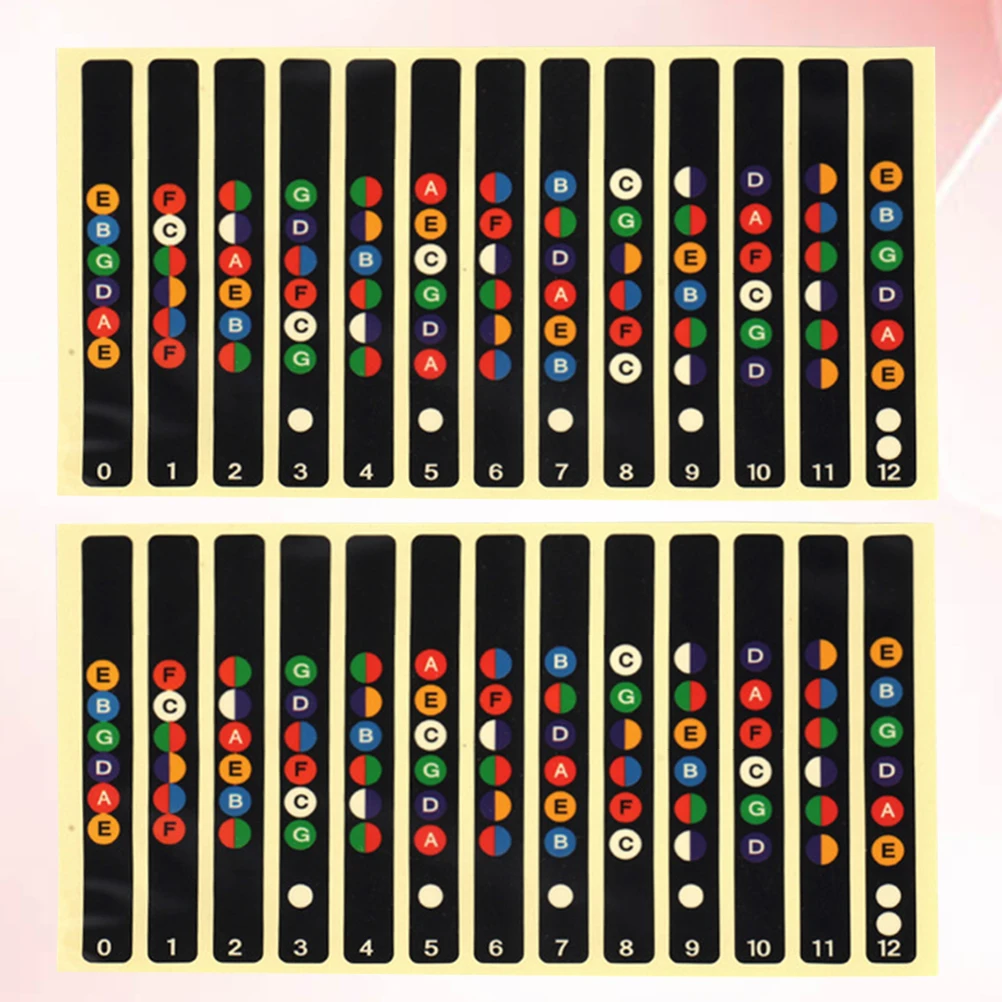 

10 Pcs Guitar Sticker Map for Finger Board Fret Decals Fretboard Labels Electric
