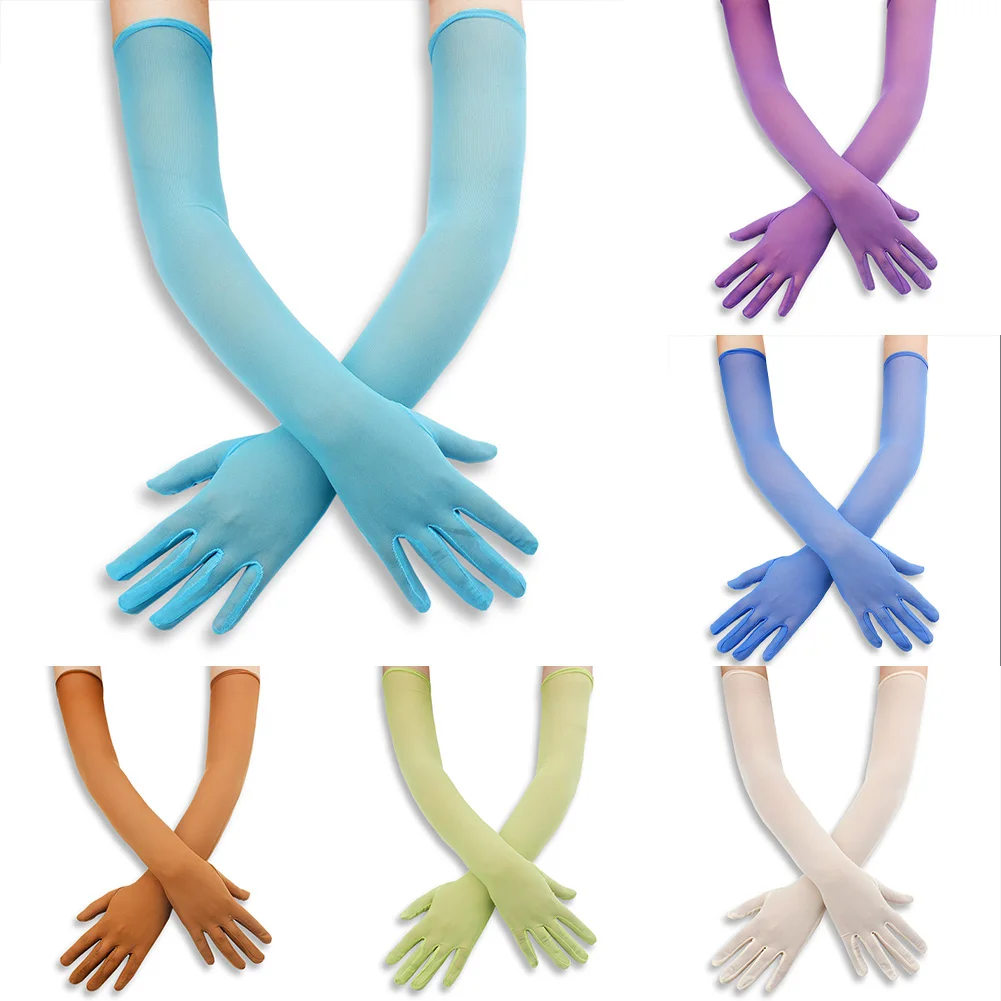 

Lightweight Transparent Long Gloves in Breathable Material Perfect Accessory to Enhance Your Look at Parties and Performances