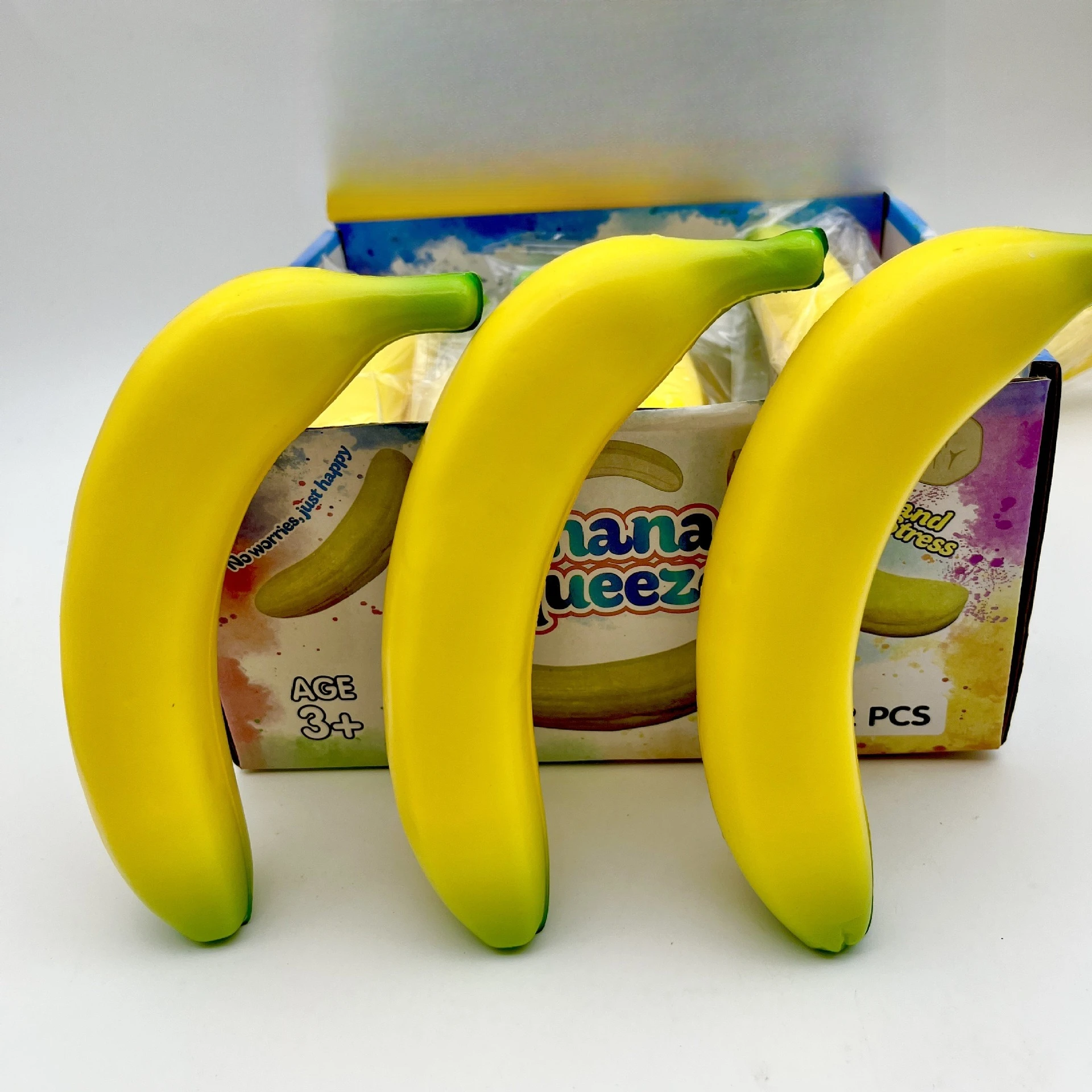 Internet celebrity simulation banana kneading music slow rebound prank venting decompression food and play ornaments