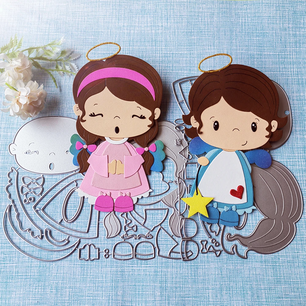 New Boys and Girls Angel cutting dies scrapbook decoration embossed photo album decoration card making DIY crafts