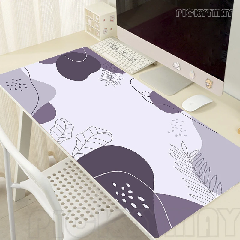 Big Mouse Pads Abstract Plants Table Mats Computer Mousepad Company Desk Pad 100x50cm Large Gamer Mousepads Simple Mouse Mat