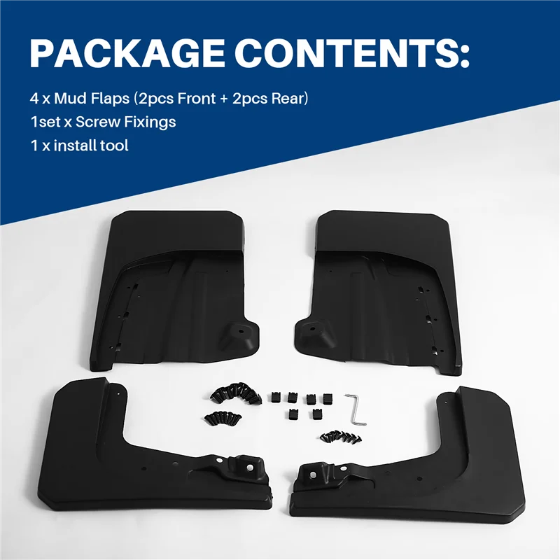 

A96E-Front Rear Mudguards Car Durable Fender Mud Flaps Splash Guards For GWM Haval Wey Tank 300 2022 2023 Off-Road Version