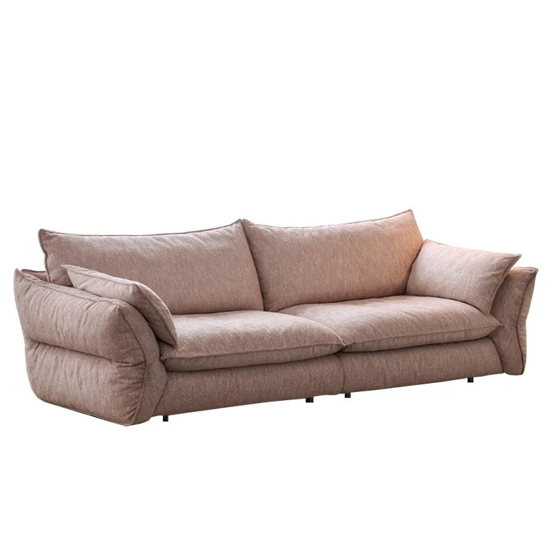 

Sofa Dopamine Cream Wind Living Room Straight Row Designer Fabric Down