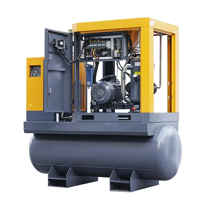

Frequency conversion air compressor integrated portable air compressor, screw gas storage tank cold dryer