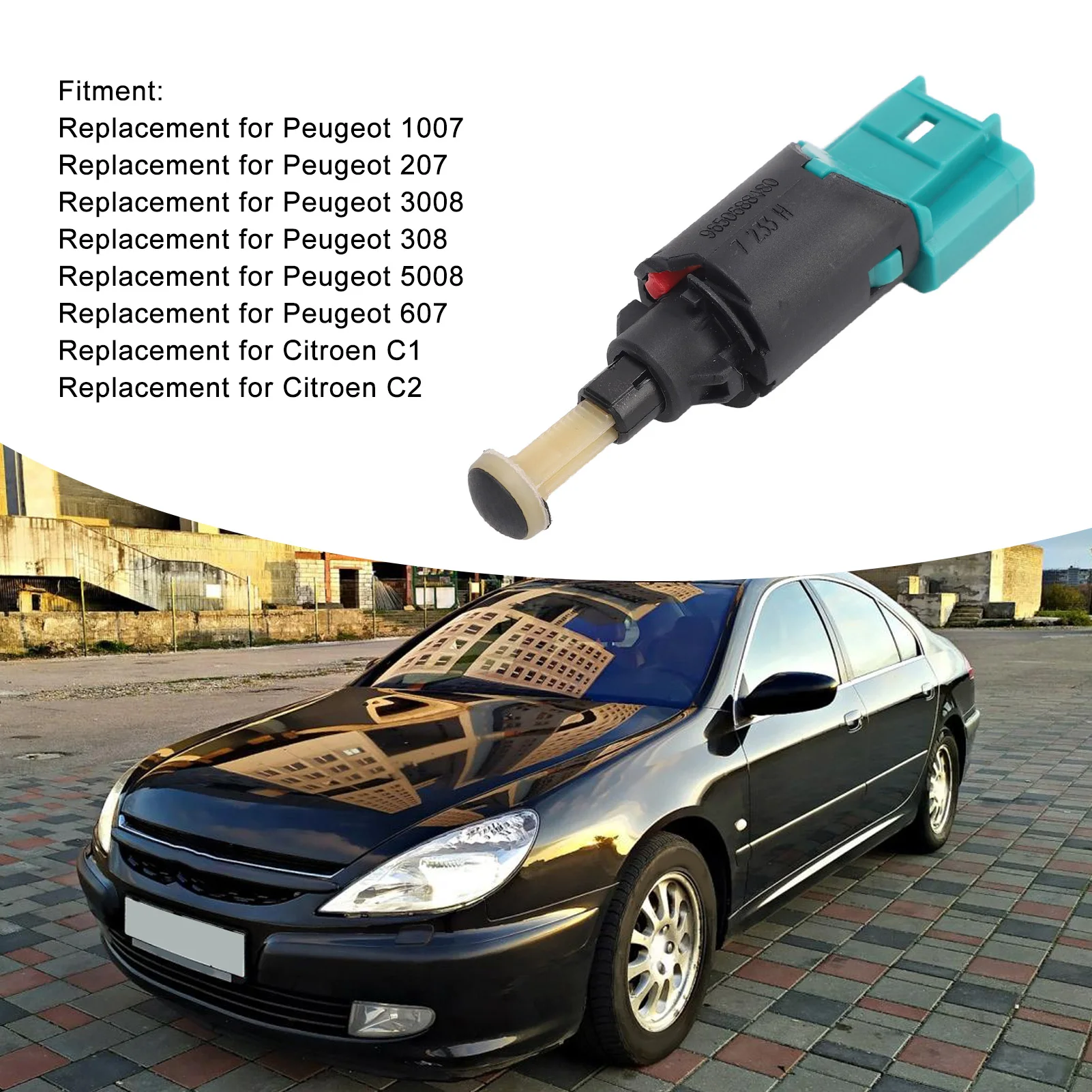 Brake Light Switch Sensitive Stop Lamp Switch for Peugeot 1007 207 3008 308 5008 607/Citroen C1 C2 9665602380 Car Accessories