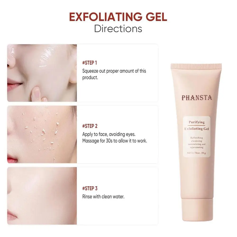 Face Exfoliating Gel Deep Cleansing Pores,Remove Dead Skin Purify Gentle Exfoliate Oil Control Moisturizing Face Scrub Skin Care view 6