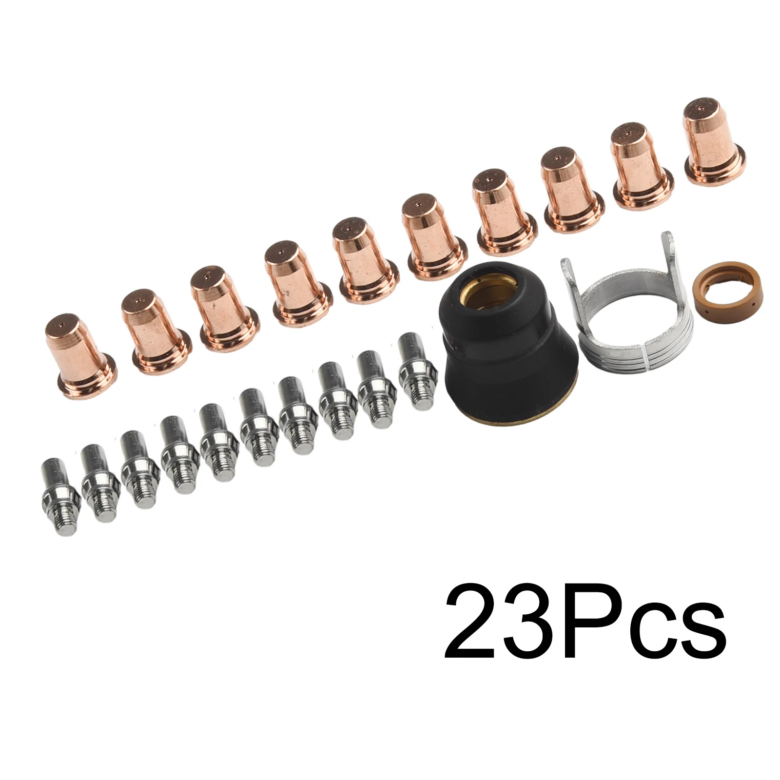 

23pcs Plasma Cutting Torch Tip Plasma Cutting Electrode For PTM-60/IPT-60/IPTM-60/PT40/IPT-40/Series Plasma Cutting Flashlight