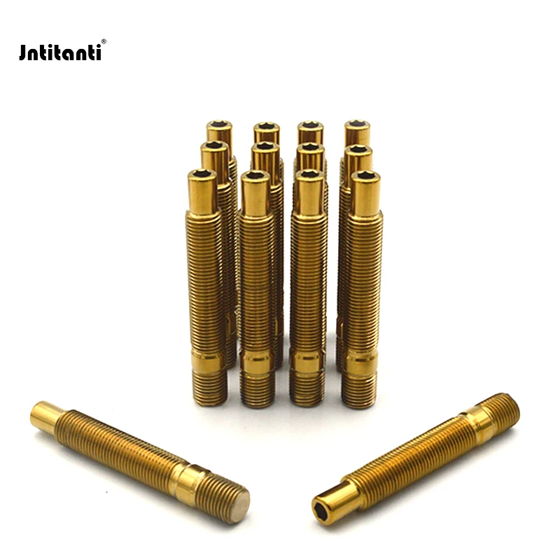 مسامير حافة عجلة من التيتانيوم Jntitanti Gr5 M12/M14x1.25/1.5x65-100mm لعجلة السيارات