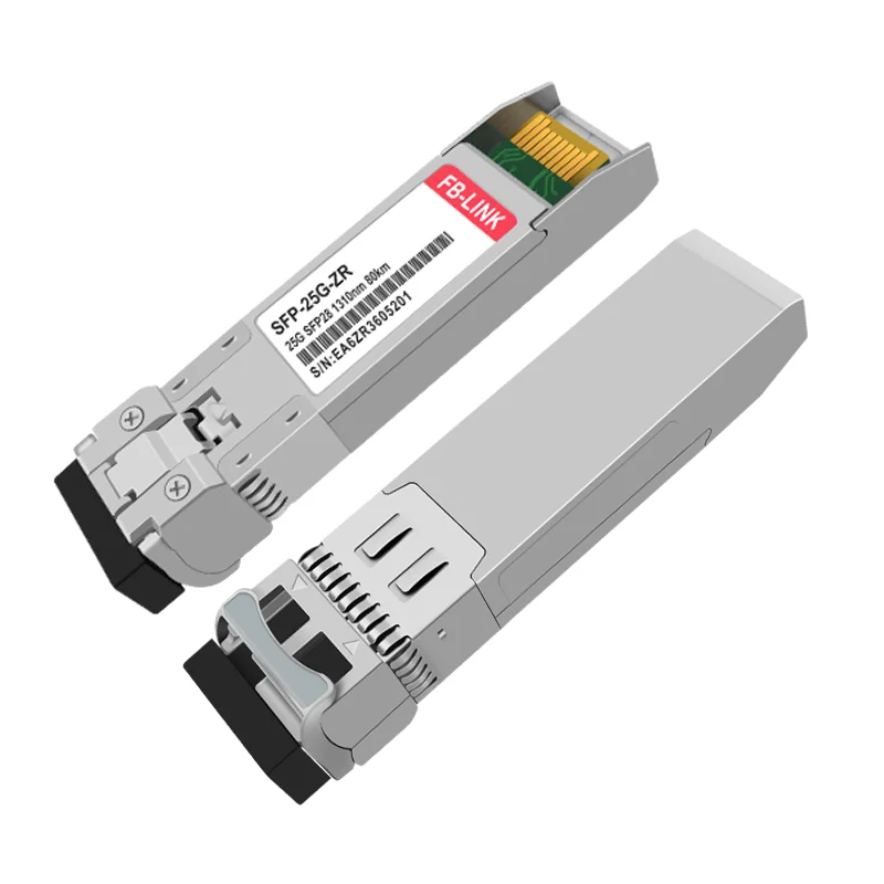 25GBASE-ZR SFP28 Optical Transceiver 25G ZR 80KM 1310nm SMF Duplex LC DDM Hot Pluggable Fiber Module Compatible with Cisco