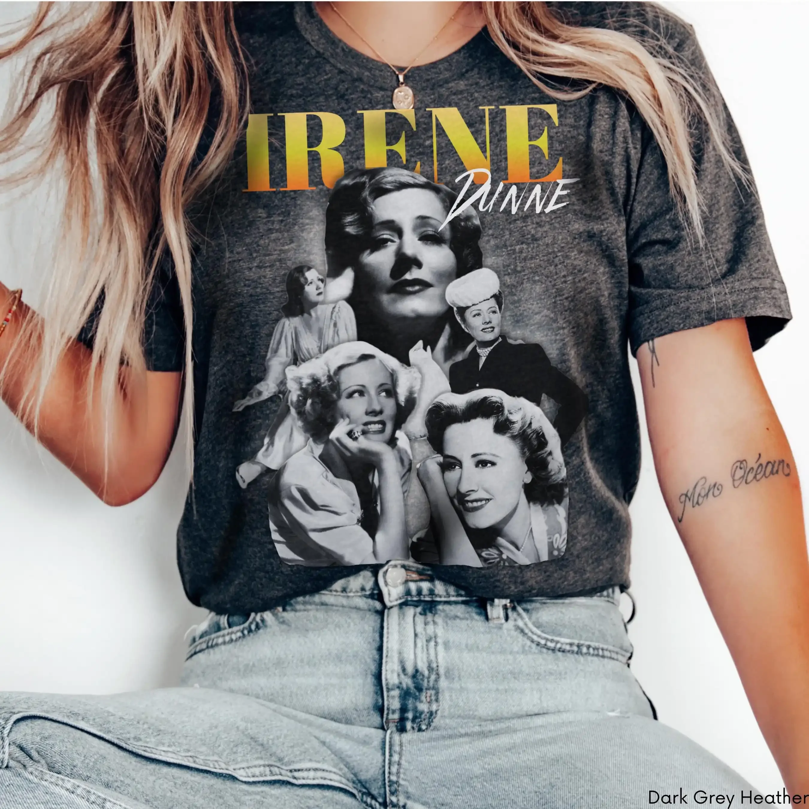 Irene Dunne Bootleg T-Shirt Bella Canvas Klassischer Film The Awful Truth Moxie Star Vintage Fan Merch Love Affair