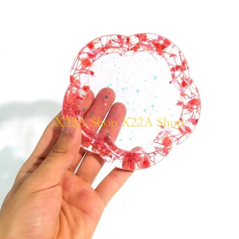 

Unique Cloud Heart Flower Tray Silicone Mold Holder Mold Easy to Clean