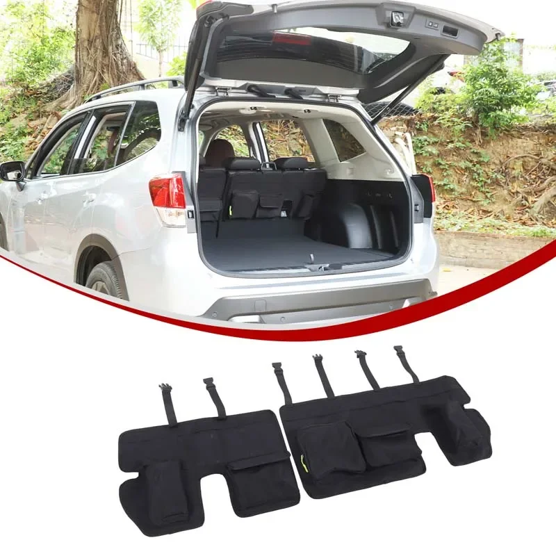 

For Subaru Forester 2019-2024 Fabric Black Rear Seat Back Storage Hanging Bag Interior Car Accessories